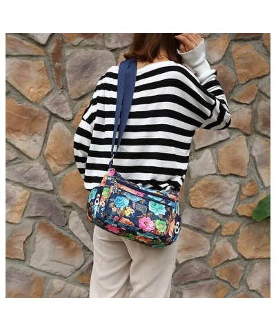 Floral Shoulder Bag Rural Style Fashion Women Bag European and American Style Vintage Bag Lightweight Zippers Messenger Bag L...