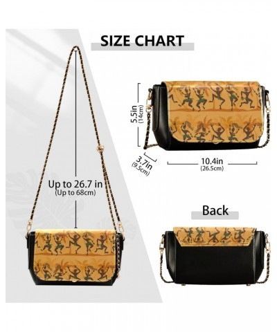 Dancing Wild African Aborigines Ethnic Plus Size Crossbody Bag Womens Shoulder Bag with Adjustable Strap Sling Backpack $19.2...