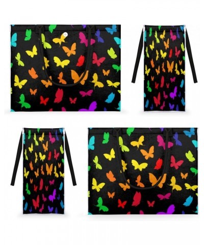 Colorful Butterfly Large Tote Bag Animal Shoulder Bag For Women Teachers Nurses Work Shopping Travel Handbag Purse $9.76 Totes