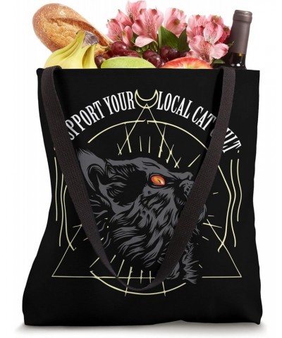 Support Your Local Cat Cult - Occult Shirt, Occultism Tote Bag $13.74 Totes