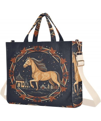 Horse Minimalist Illustrations Women's Tote Handbags Top Handle Satchel Shoulder Bag Crossbody Bag M $14.85 Totes