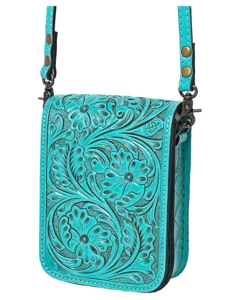 American Darling Cell Phone Holder Hand Tooled Genuine Leather women bag western handbag purse Adbg1135f $52.47 Handbags