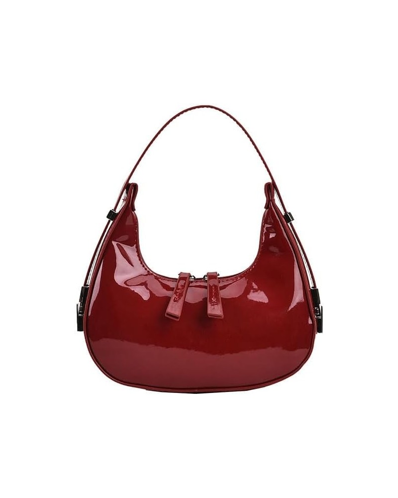 Women's Crescent Shoulder Bags, Retro Y2k 90s Hobo Handbags, Top Handle Y2k Underarm Bag Fashion Clutch Purses Red $10.50 Hob...