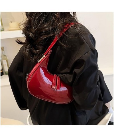 Women's Crescent Shoulder Bags, Retro Y2k 90s Hobo Handbags, Top Handle Y2k Underarm Bag Fashion Clutch Purses Red $10.50 Hob...