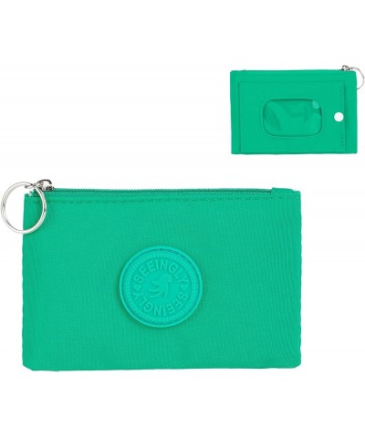 Women's Zip ID Case Wallet Mini Storage Bag for Coin Small Change Wallet with card slot Purple Turquoise $10.19 Wallets