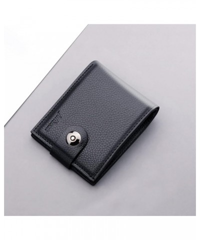 Fashion ID Short Wallet Solid Color Hasp Men Open Purse Multiple Card Slots Clutch Bag Adhesive Phone (Brown, One Size) Black...