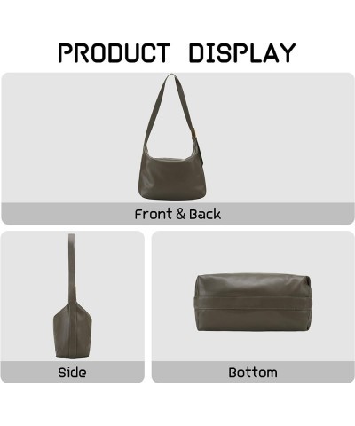 Large Hobo Bag for Women Classic Tote Bag Slouchy Hobo Shoulder Purses Grey $12.00 Totes