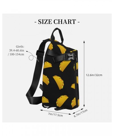 Crossbody Sling Backpack Taco-Mexico Travel Hiking Chest Daypack One Strap Shoulder Bag $15.15 Crossbody Bags