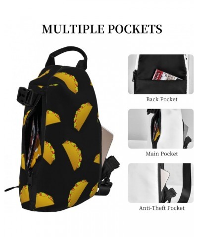 Crossbody Sling Backpack Taco-Mexico Travel Hiking Chest Daypack One Strap Shoulder Bag $15.15 Crossbody Bags