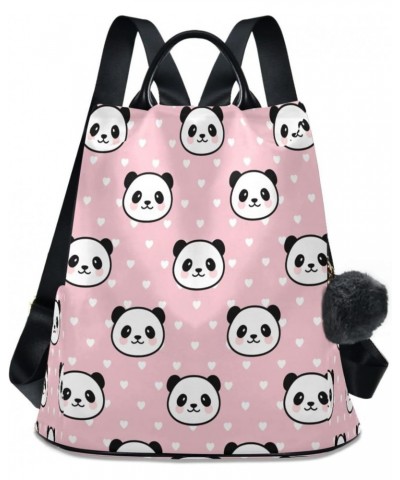 Panda Face Women Backpack Purse Anti-theft Casual Shoulder Bag Fashion Ladies Bags $21.41 Backpacks