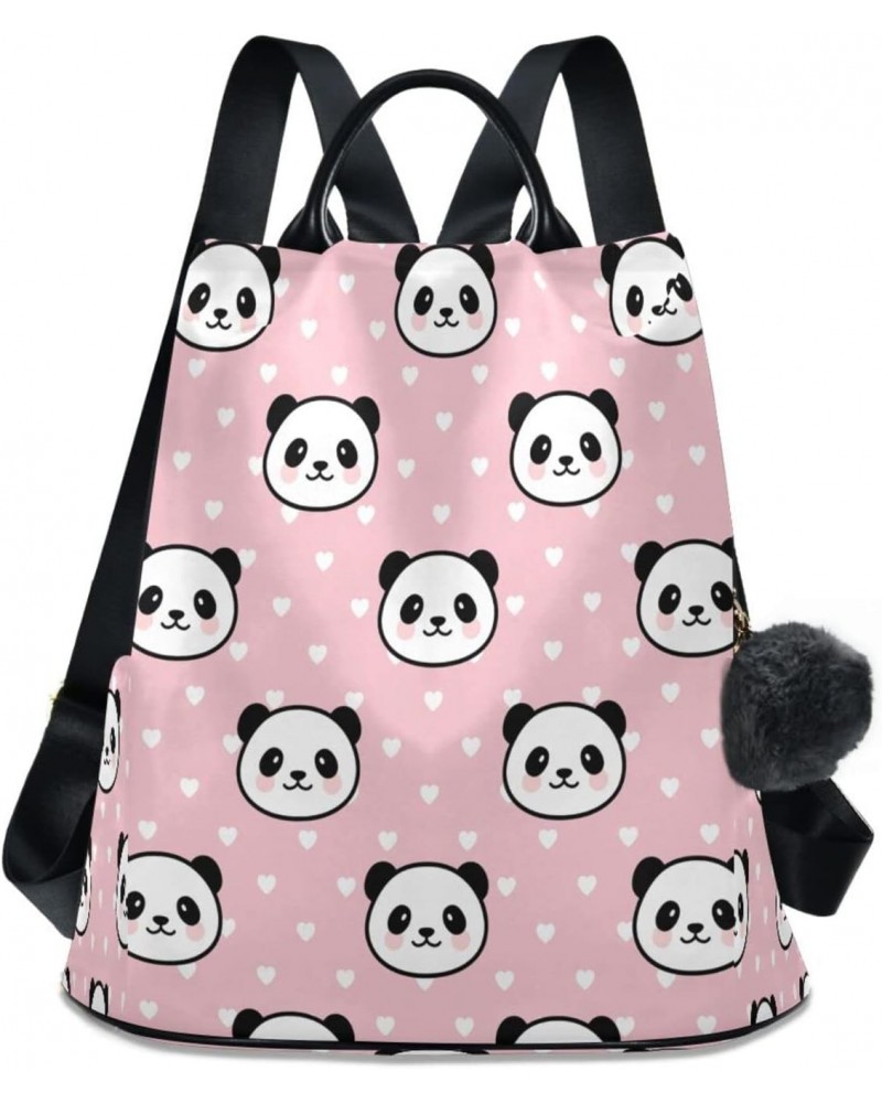 Panda Face Women Backpack Purse Anti-theft Casual Shoulder Bag Fashion Ladies Bags $21.41 Backpacks