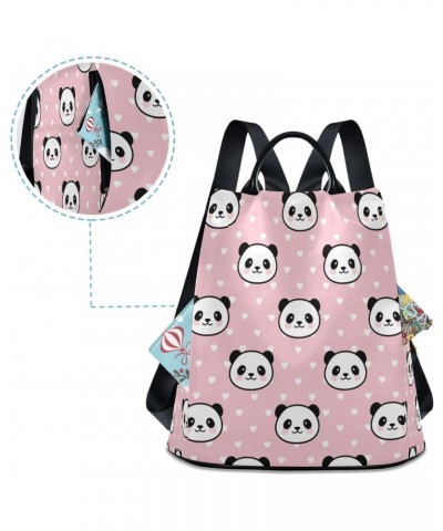 Panda Face Women Backpack Purse Anti-theft Casual Shoulder Bag Fashion Ladies Bags $21.41 Backpacks