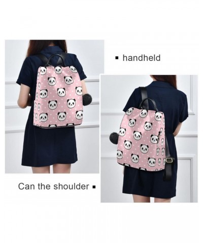 Panda Face Women Backpack Purse Anti-theft Casual Shoulder Bag Fashion Ladies Bags $21.41 Backpacks