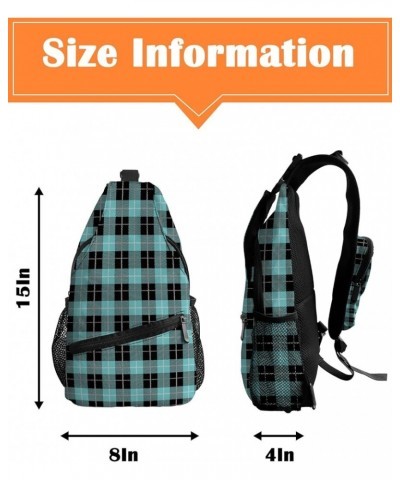 Crossbody Bags for Men Women Waterproof Sling Bag Shoulder Chest Bag Backpack Daypack for Hiking Travel Sports Running Plaidr...