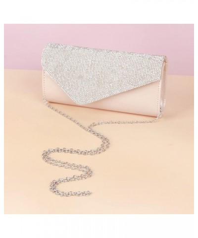 Ladies Frosted Satin Evening Clutch Purse Bag Party Prom Wedding Envelope Crossbody Handbags Dark grey 002 Champagne $27.40 E...