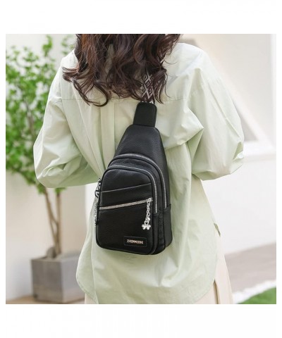 Women Shoulder Bag PU Leather Satchel Bags Solid Color Messenger Bag Large Female Clutch Girls Purse Black $11.59 Shoulder Bags