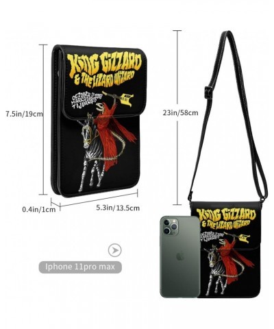 Small Cell Phone Purse King Gizzard And Lizard Wizard Fashion Womens Crossbody Cellphone Bag Mini Shoulder Bag 7.5x5.3 Inches...