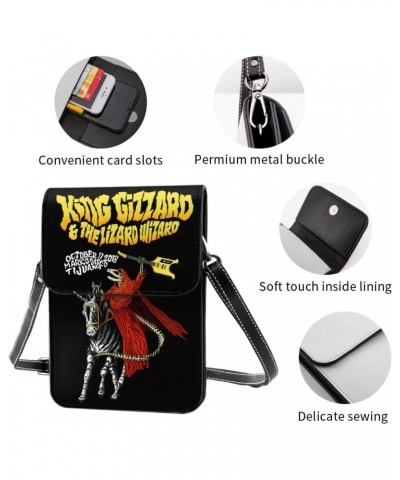 Small Cell Phone Purse King Gizzard And Lizard Wizard Fashion Womens Crossbody Cellphone Bag Mini Shoulder Bag 7.5x5.3 Inches...