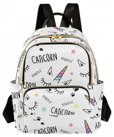 Cat Unicorn Backpack Purse for Women Ladies Fashion Travel MiniShoulder Bags Back Pack Weekend Bag,S Medium $17.04 Backpacks