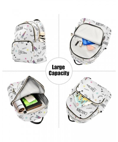 Cat Unicorn Backpack Purse for Women Ladies Fashion Travel MiniShoulder Bags Back Pack Weekend Bag,S Medium $17.04 Backpacks