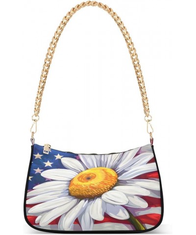 Shoulder Bags for Women American US Flag Independence Day Patriotic Hobo Tote Handbag Small Clutch Purse with Zipper Closure ...