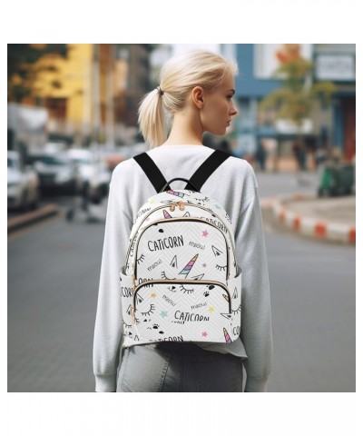 Cat Unicorn Backpack Purse for Women Ladies Fashion Travel MiniShoulder Bags Back Pack Weekend Bag,S Medium $17.04 Backpacks