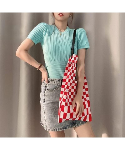 Crochet Tote Bag Aesthetic Y2K Cute Hippie Bag Beach Indie Underarm Bag Grunge Fairycore Shoulder Handbags Purse Pink $12.31 ...