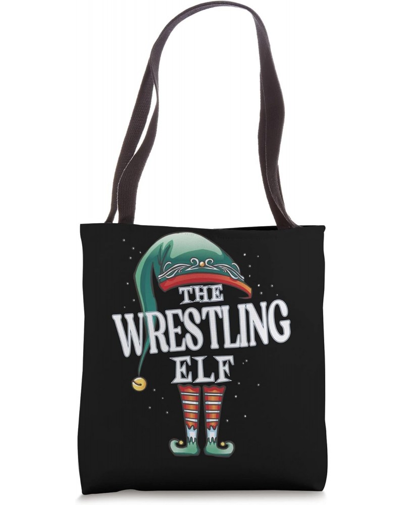 Wrestling Elf Christmas Group Xmas Pajama Party Tote Bag $10.98 Totes