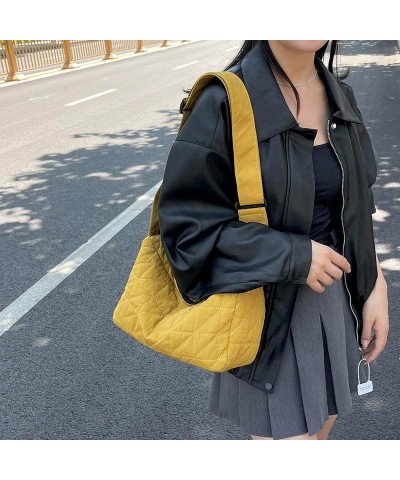 Women Canvas Shoulder Bags Solid Crossbody Messenger Bag Zipper Casual Handbag Yellow $9.28 Shoulder Bags