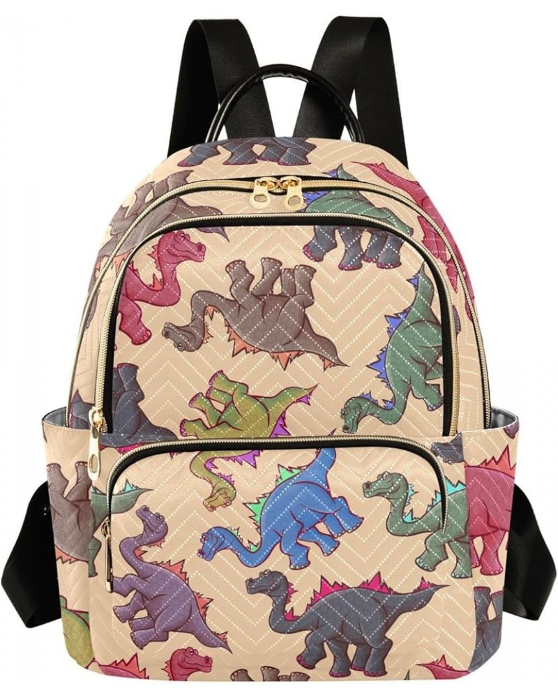 Backpack Purse for Women Vintage Dinosaurs Pattern, Mini Fashion Backpack Cartoon Lightweight Casual Daypack Shoulder Bag Tra...