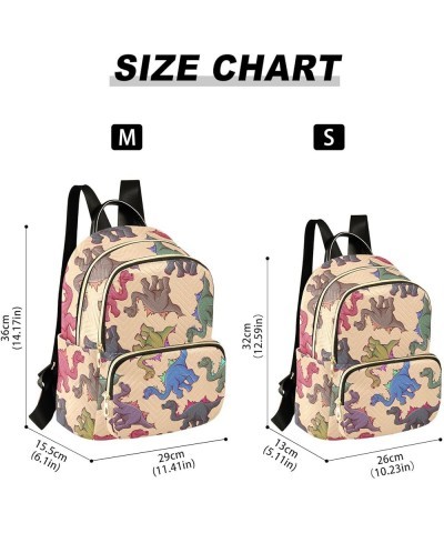 Backpack Purse for Women Vintage Dinosaurs Pattern, Mini Fashion Backpack Cartoon Lightweight Casual Daypack Shoulder Bag Tra...