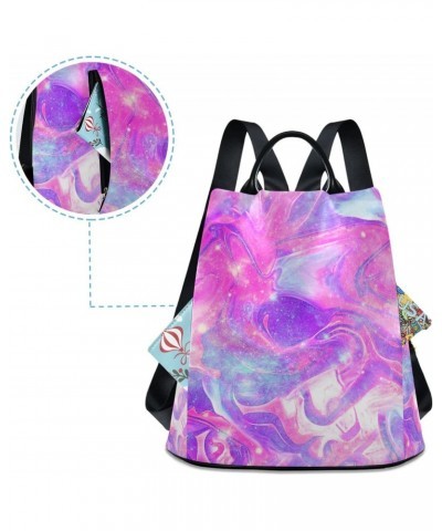 Colorful Purple Tie-dye Backpack Purse for Women Travel Bag Anti Theft Back Pack Fashion Shoulder Bag with Adjustable Straps ...