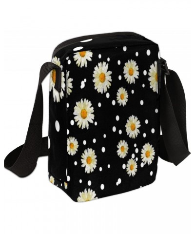 Flower Daisy Crossbody Bag, Adjustable Phone Purse Wallet Canvas Small Crossbody Purse Bags with Shoulder Strap For Women Gir...