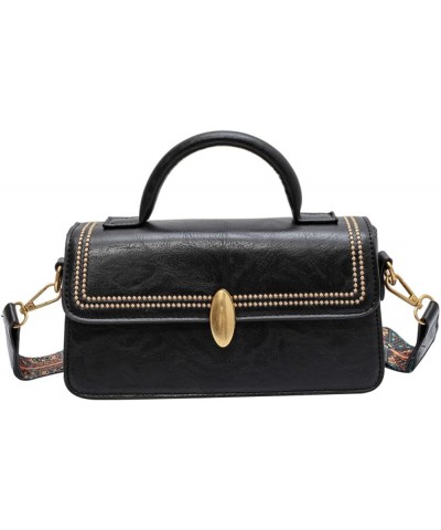 Advanced texture retro packet bag women's popular all-matching shoulder portable small square Coffee $32.12 Totes