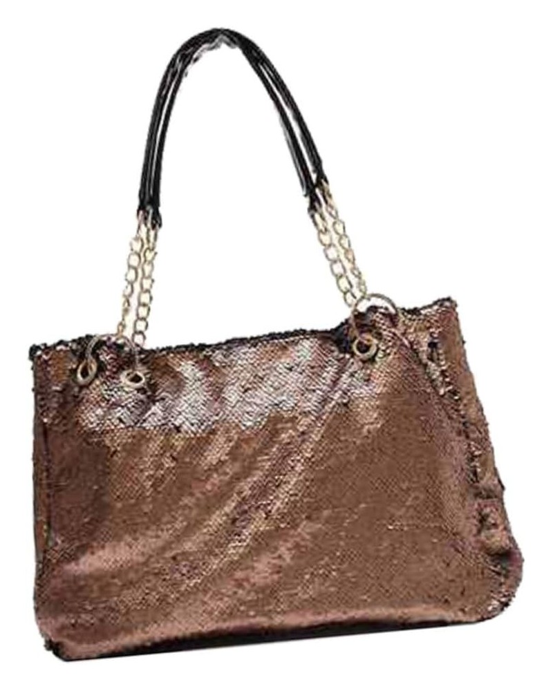 Sequin Handbag Large Capacity Handbag Fashion Tote Bag Purses Handbags Shoulder Bag Sequences Tote Purse Khaki $12.76 Totes