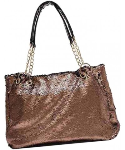 Sequin Handbag Large Capacity Handbag Fashion Tote Bag Purses Handbags Shoulder Bag Sequences Tote Purse Khaki $12.76 Totes