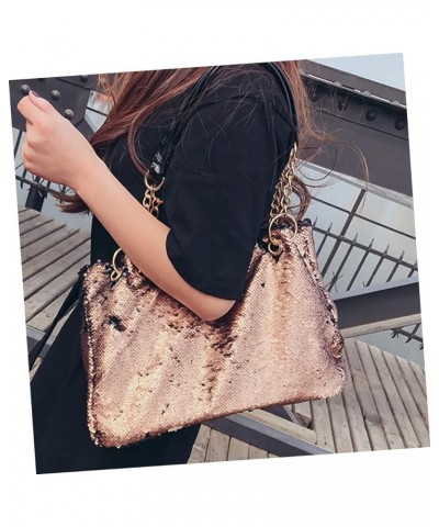 Sequin Handbag Large Capacity Handbag Fashion Tote Bag Purses Handbags Shoulder Bag Sequences Tote Purse Khaki $12.76 Totes