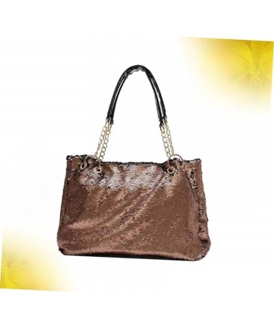 Sequin Handbag Large Capacity Handbag Fashion Tote Bag Purses Handbags Shoulder Bag Sequences Tote Purse Khaki $12.76 Totes