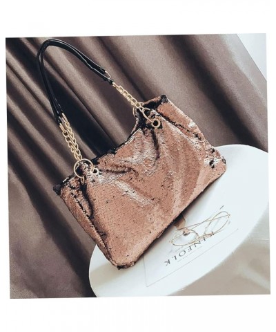 Sequin Handbag Large Capacity Handbag Fashion Tote Bag Purses Handbags Shoulder Bag Sequences Tote Purse Khaki $12.76 Totes