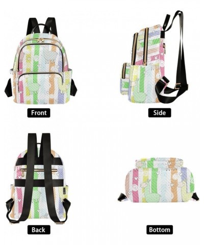 Travel Backpack Purse for Women Fashion Anti-theft Work Casual Funny Llama Stripe Daypack Shoulder Bag Medium Size Small $20....