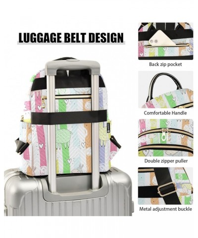 Travel Backpack Purse for Women Fashion Anti-theft Work Casual Funny Llama Stripe Daypack Shoulder Bag Medium Size Small $20....