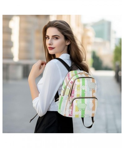 Travel Backpack Purse for Women Fashion Anti-theft Work Casual Funny Llama Stripe Daypack Shoulder Bag Medium Size Small $20....