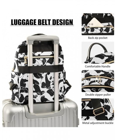 Pandas Pattern Mini Backpack Purse for Women, Asian Animals Travel Backpack Fashion Backpack Lightweight Shoulder Bag Small C...