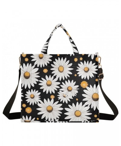 Daisy Black Crossbody Bag Women Corduroy Tote Bags Casual Shoulder Handbag Hobo Messenger Bag, S $11.98 Totes