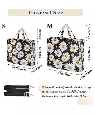 Daisy Black Crossbody Bag Women Corduroy Tote Bags Casual Shoulder Handbag Hobo Messenger Bag, S $11.98 Totes