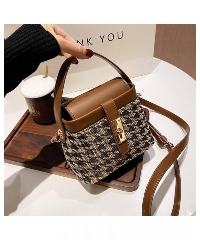 Women's Shoulder Bag Crossbody Bag Houndstooth Leopard Print Diamond Lattice Handbag Small Square Bag Lattice $13.66 Shoulder...