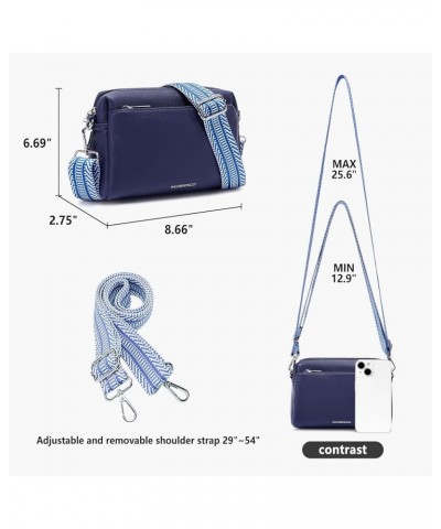 Small Crossbody Bags for Women, Shoulder Handbags, Satchel Purse with Adjustable Strap Navy Blue $17.39 Crossbody Bags