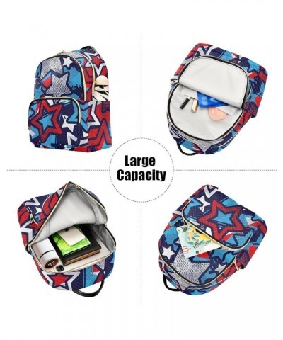 Fashion Small Backpack for Women, (Anime American Star) Daypack Casual Quilted Shoulder Bag for Work Travel Daily Medium $12....