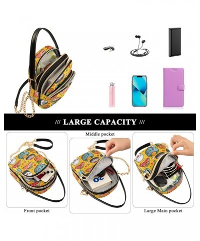 Kawaii Doodle Sushi Small Crossbody Bags for Women Cell Phone Shoulder Purse Handbags Wallet 21214849 $16.23 Crossbody Bags