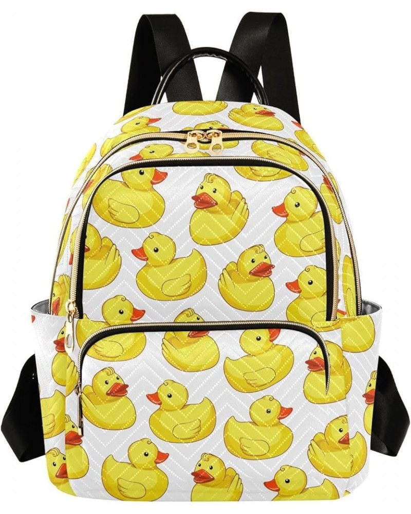 Cartoon Yellow Ducks Backpack Purse for Women Ladies Fashion Travel MiniShoulder Bags Back Pack Weekend Bag,S Small $14.88 Ba...